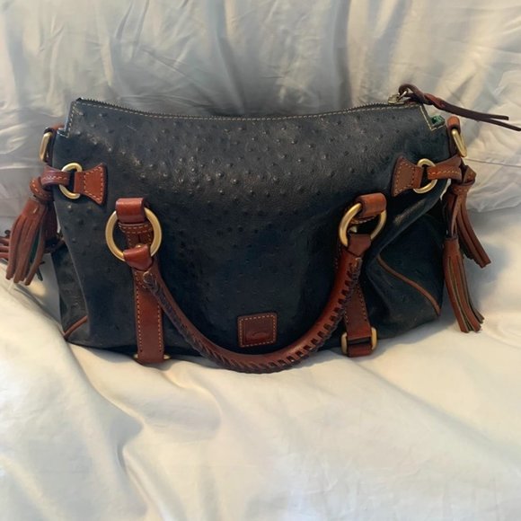 Black Ostrich Dooney and Bourke Purse - Picture 1 of 1